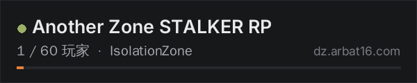 AR16 DayZ 服务器列表中的 Another Zone STALKER RP