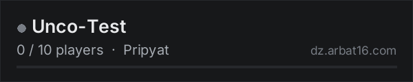 Unco-Test on the AR16 DayZ server list