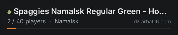 Spaggies Namalsk Regular Green - Hosted by Jack on the AR16 DayZ server list