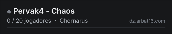 Pervak4 - Chaos na lista de servidores de DayZ da AR16