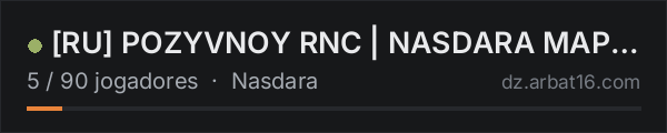 [RU] POZYVNOY RNC | NASDARA MAP BADLANDS+ | PVP | Solo Duo Trio na lista de servidores de DayZ da AR16