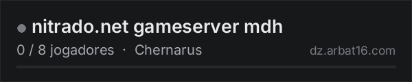 nitrado.net gameserver mdh na lista de servidores de DayZ da AR16