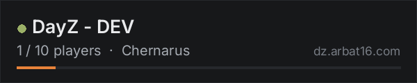 DayZ - DEV on the AR16 DayZ server list