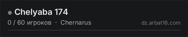 Chelyaba 174 в списке серверов DayZ от AR16