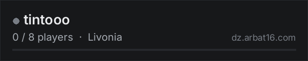 tintooo on the AR16 DayZ server list
