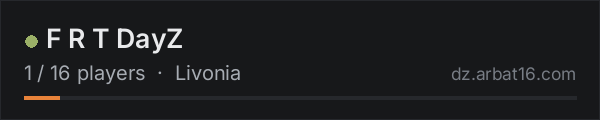 F R T DayZ on the AR16 DayZ server list
