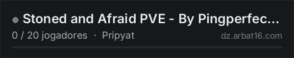 Stoned and Afraid PVE - By Pingperfect.com na lista de servidores de DayZ da AR16