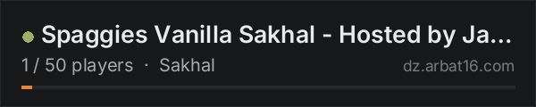 Spaggies Vanilla Sakhal - Hosted by Jack on the AR16 DayZ server list