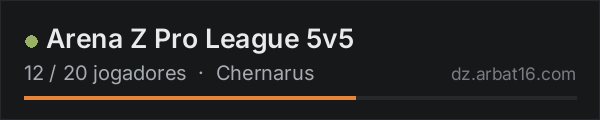 Arena Z Pro League 5v5 na lista de servidores de DayZ da AR16