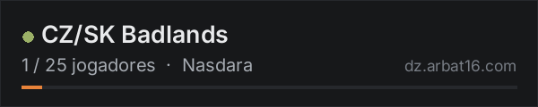 CZ/SK Badlands na lista de servidores de DayZ da AR16