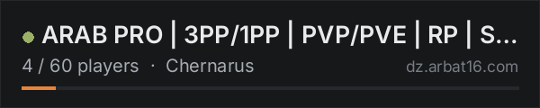 ARAB PRO | 3PP/1PP | PVP/PVE | RP | Safe Zone | discord.gg/AR0 on the AR16 DayZ server list