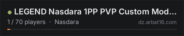 LEGEND Nasdara 1PP PVP Custom Mods Raiding on the AR16 DayZ server list
