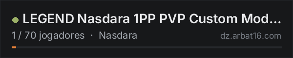 LEGEND Nasdara 1PP PVP Custom Mods Raiding na lista de servidores de DayZ da AR16