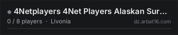 4Netplayers 4Net Players Alaskan Survival on the AR16 DayZ server list
