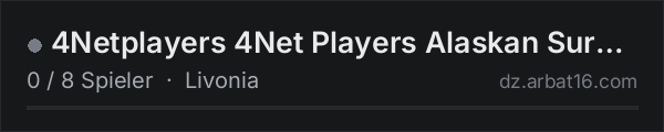 4Netplayers 4Net Players Alaskan Survival in der DayZ-Serverliste von AR16