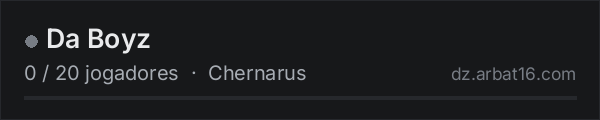Da Boyz na lista de servidores de DayZ da AR16