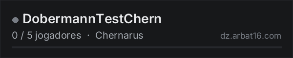 DobermannTestChern na lista de servidores de DayZ da AR16