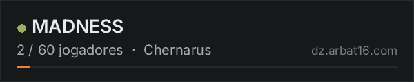 MADNESS na lista de servidores de DayZ da AR16