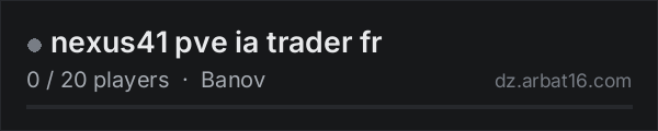 nexus41 pve ia trader fr on the AR16 DayZ server list