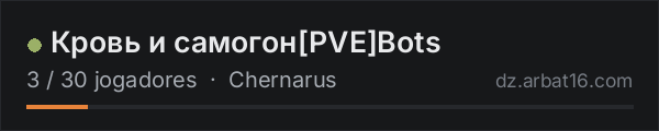 Кровь и самогонPVEBots na lista de servidores de DayZ da AR16