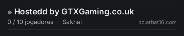 Hostedd by GTXGaming.co.uk na lista de servidores de DayZ da AR16