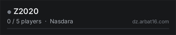 Z2020 on the AR16 DayZ server list