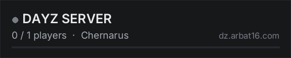 DAYZ SERVER on the AR16 DayZ server list