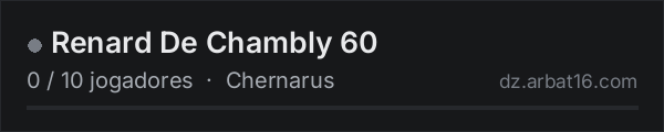 Renard De Chambly 60 na lista de servidores de DayZ da AR16