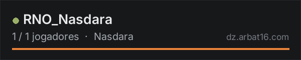 RNO_Nasdara na lista de servidores de DayZ da AR16