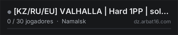 [KZ/RU/EU] VALHALLA | Hard 1PP | solo/duo/trio |Rare wipes na lista de servidores de DayZ da AR16