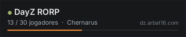 DayZ RORP na lista de servidores de DayZ da AR16