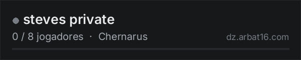 steves private na lista de servidores de DayZ da AR16