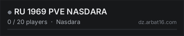 RU 1969 PVE NASDARA on the AR16 DayZ server list