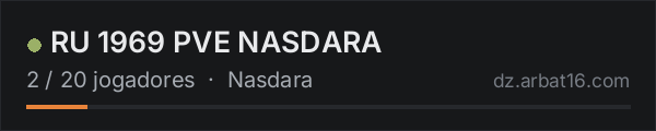 RU 1969 PVE NASDARA na lista de servidores de DayZ da AR16