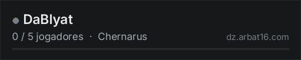 DaBlyat na lista de servidores de DayZ da AR16