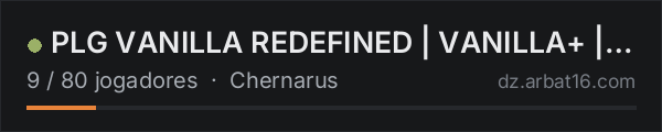 PLG VANILLA REDEFINED | VANILLA+ | EARLY WINTER CHERNARUS | WEE na lista de servidores de DayZ da AR16