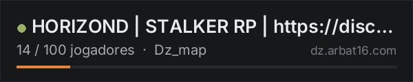 HORIZOND | STALKER RP | https://discord.gg/horizondz na lista de servidores de DayZ da AR16