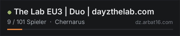 The Lab EU3 | Duo | dayzthelab.com in der DayZ-Serverliste von AR16