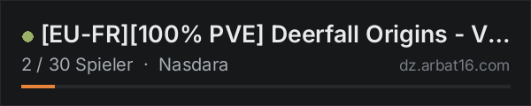 EU-FR100% PVE Deerfall Origins - Vanilla + in der DayZ-Serverliste von AR16