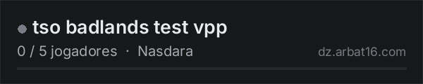 tso badlands test vpp na lista de servidores de DayZ da AR16
