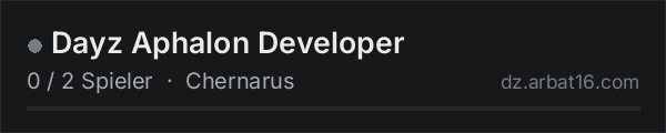 Dayz Aphalon Developer in der DayZ-Serverliste von AR16