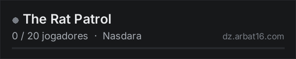 The Rat Patrol na lista de servidores de DayZ da AR16