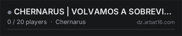 CHERNARUS | VOLVAMOS A SOBREVIVIR | Vanilla Survival on the AR16 DayZ server list