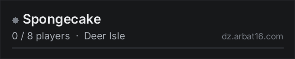 Spongecake on the AR16 DayZ server list