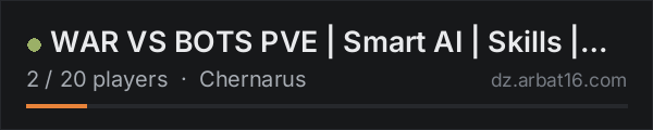 WAR VS BOTS PVE | Smart AI | Skills | NoPVP on the AR16 DayZ server list