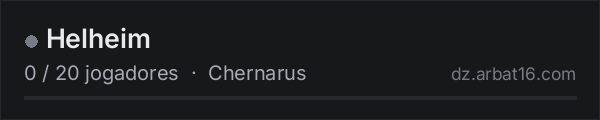 Helheim na lista de servidores de DayZ da AR16