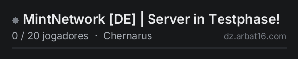 MintNetwork [DE] | Server in Testphase! na lista de servidores de DayZ da AR16