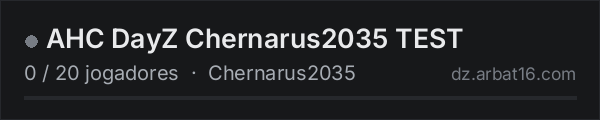 AHC DayZ Chernarus2035 TEST na lista de servidores de DayZ da AR16