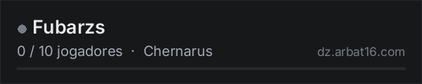 Fubarzs na lista de servidores de DayZ da AR16
