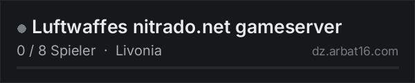 Luftwaffes nitrado.net gameserver in der DayZ-Serverliste von AR16